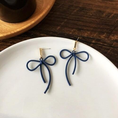 Beautiful Temperament Fashion Bowknot Indian Earrings Hyperbole Earrings Dangle
