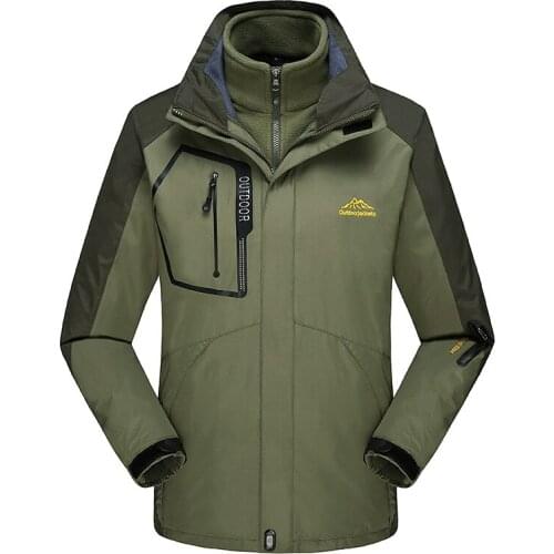 Cross-Border Autumn and Winter COUPLES Raincoat Jacket Three-in-One Piece Thickening Plus-sized Outdoor Cold Plus-sized