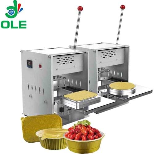 Fast Food Restaurant Food Container Tray Lid Aluminum Foil Sealer Sealing Machine