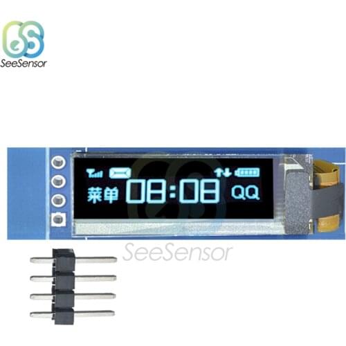 0.91 Inch 128x32 IIC I2C Blue/White OLED LCD Display Module SSD1306 Driver IC 0.91" IIC Communicate for ardunio