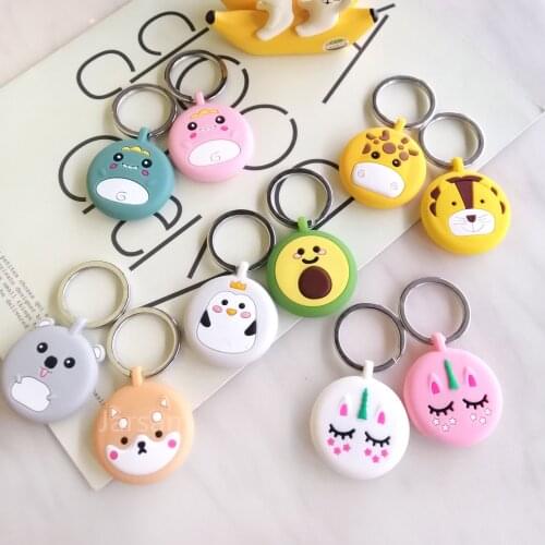 Soft Silicone Protective Cover For AirTag Case Protector Bumper Case Compatible for AirTags Case Tracker Keychain