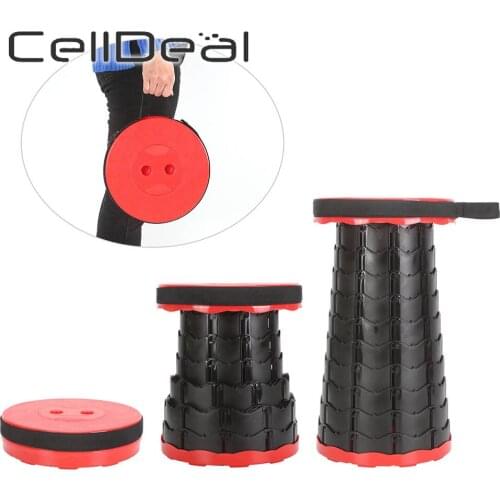 Small Stools Folding Chair Outdoor Furniture Retractable Stool Portable Ottomans 300kg Bearing Stretching Camping Fishing Stool