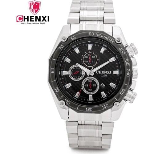 2018 CHENXI New Top Brand Men Watches Mens Full Steel Waterproof Casual Quartz Date Clock Male Wrist watch relogio masculino