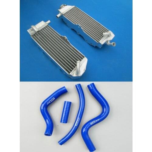 NEW Aluminum Radiator + Silicone Coolant Hose for Suzuki RM250 RM 250 1991 1992 KIT 91 92