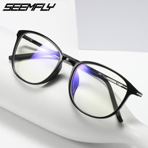 Seemfly Anti Blue Light Glasses Men Women Computer Gaming Goggle Clear Lens Eyewear Fashion Eyeglasses Unisex Retro Spectacle