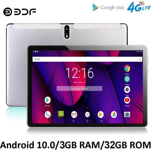 BDF Tablet 10 Inch Dual SIM Card Phablet Octa Core Android 9.0 4G Phone Call 2GB RAM 32GB ROM WiFi Bluetooth GPS Touch Tablet Pc