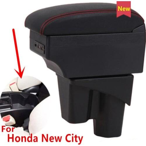 For Honda New CITY GREIZ GIENIA Armrests box central storage box Retrofit parts Car Armrest with USB