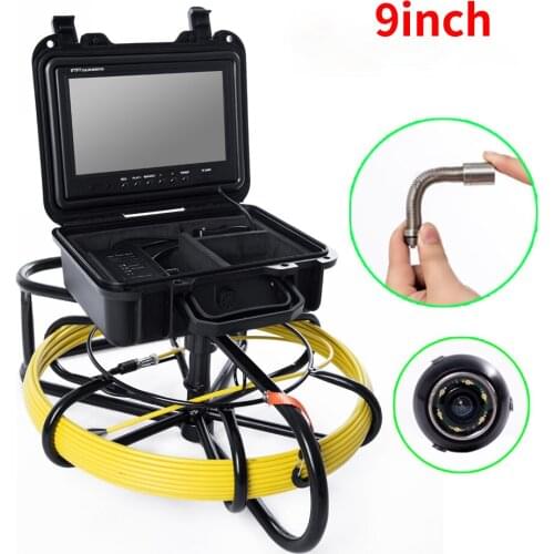 WP9600B Drain Pipe Sewer Industrial Endoscope Video Inspection System 9inch LCD Monitor 1200TVL Video Snake Camera 17mm camera