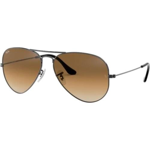 Rayban Aviator 3025 004/51 58 Pilot Sunglasses Gunmetal Frame Brown Gradient Lenses Unisex Sunglas 2021