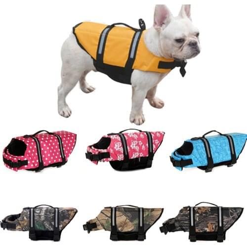 Safety Pet Dog Life Jacket for Dogs Summer French Bulldog Shih Tzu Swimwear Puppy Big Dog Clothing Vest Tshirt zwemvest hond