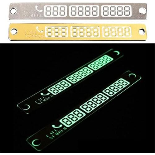 2020 New Luminous Car Temporary Parking Card Sticker Car Air Freshener Auto Phone Number Card Plate Car Accessories