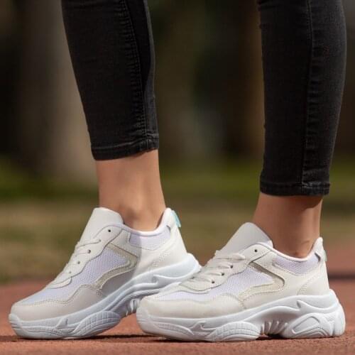 Tonar Jomox White Skin Silver Glitter Detailed Sports Shoes New Season Convenient Seasonal Style Sneaker