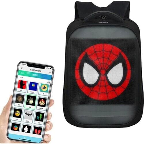 P3.75 IOS APP Control Wifi Smart LED Backpack with LED Screen Display for Outdoor Walking Advertising Billboard Novelty Gift