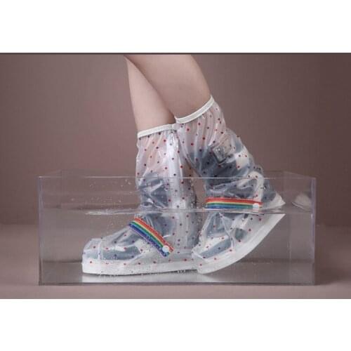 Easy carry waterproof reusable thickness rain shoes covers women kids travel camping walking riding non-slip light portable boot