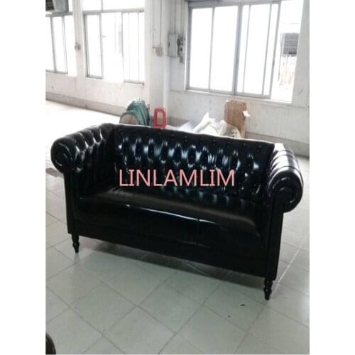 High quality cow top graded real genuine leather sofa/living room sofa furniture American style love seat 2 seater postmodern