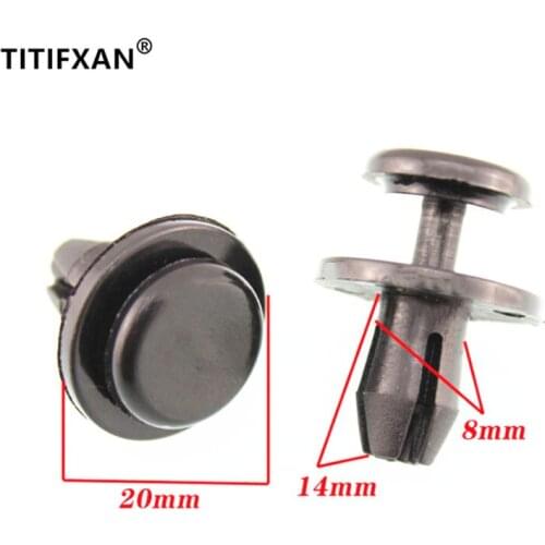 10PCS Auto front and rear bumper center net door trunk lining trim plastic fasteners clips for Golf A3 A4 Q3 Q5