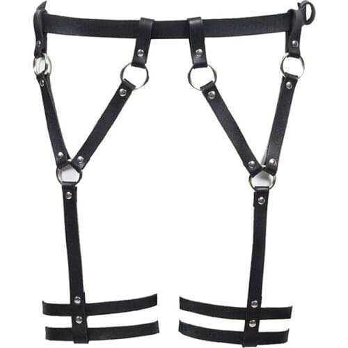 Women Leg Garter leather Belts Stockings Exotic 2021 new Bdsm Sexy Gothic Lingerie adjustable Harness Bondage Clothes