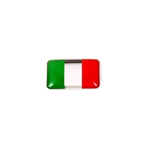 1set=2pcs Italy National flag aluminum plastic stereo sticker aluminum alloy glue car stickers crystal stickers