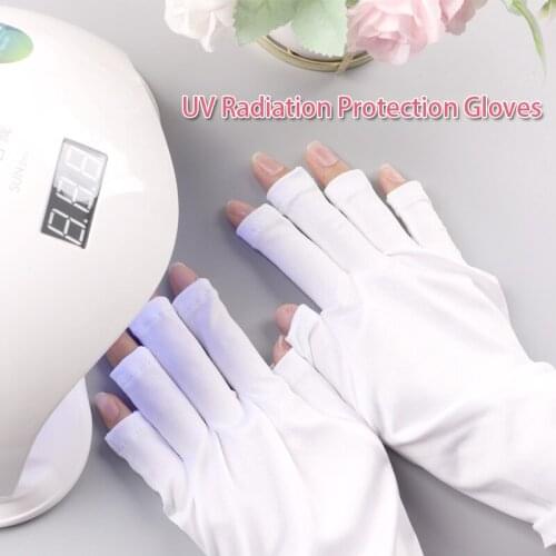 1Pair Anti UV Radiation Protection Gloves UV Protection Glove Nail Art Gel Anti LED Lamp Nail Dryer Light Nail Equipment
