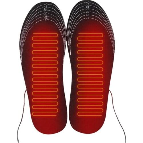 1 Pair USB Heated Shoe Insoles Foot Warming Pad Feet Warmer Sock Pad Mat Winter Outdoor Sports Heating Insoles Winter Warm
