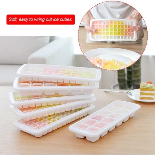 12/48/60 Sphere Grids Ice Cube Tray Plastic Ice Cube Maker Mold for Cocktail Juice Whiskey Ice Cube TrayWith Lid Kitchen Tool