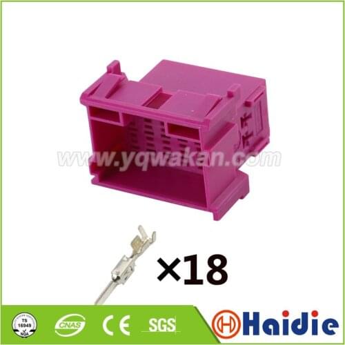 2sets auto 18pin plastic housing plug wire electric cable connector 1-967629-2