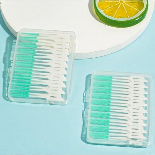 20/40Pcs Adults Interdental Brushes Clean Between Teeth Floss Brushes Toothpick ToothBrush Dental Oral Care Tool Dental Floss