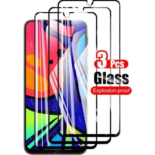 3PCS Protective Glass For samsung Galaxy m21s Screen Protector Tempered Glass On For m21s F415F Camera lens Safety Front Film