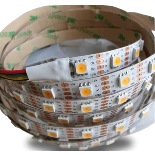 5mX High quality addressable APA102 5050SMD WW/CW/NW flexible led strip light 144LED/72LED/60LED/32LED/m White PCB free shipping