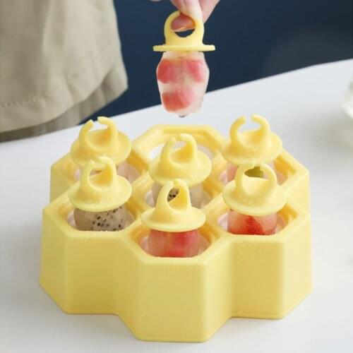 7 Holes Ice Pop Mold Honeycomb Ice Cube Mould Ice Cream Ball Maker Fruit Shake Accessories Bbay Feeding