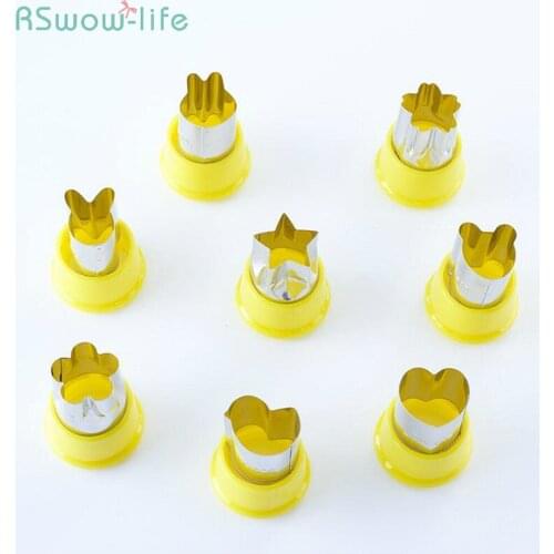 8 Pcs Kitchen Gadgets Stainless Steel Vegetable And Fruit Cut Flower Cartoon Cute Fruit Mold For Fruit And Vegetable Tools