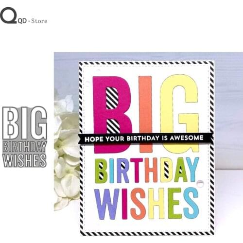 Big English Words Cutting Dies Stamps Dies Scrapbooking Mold Cut Handmade Tools DIY Craft Decoration Metal Cutting Dies New 2021