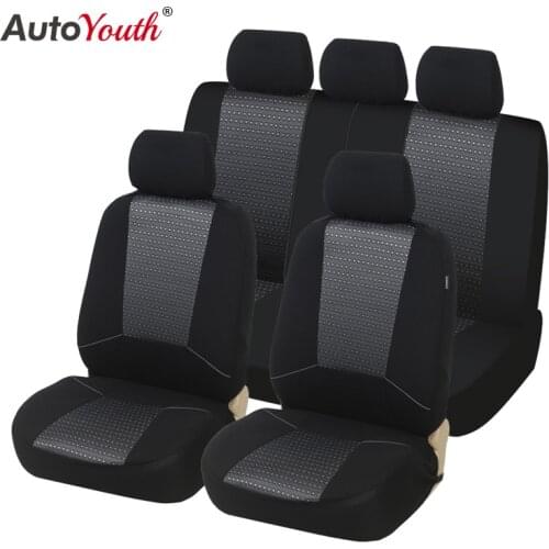 AUTOYOUTH Car Seat Covers Universal Fit Jacquard +Polyester Fabric Automobiles Seat Cover Interior Accessories Seat Protector