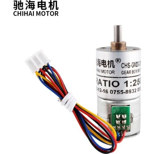 CHS-GM20BY 2 Phase 23 Degree Full Metal Gear Box 20mm ratio 62/100/125 Micro Stepper Motor with 4mm Shaft For Camera