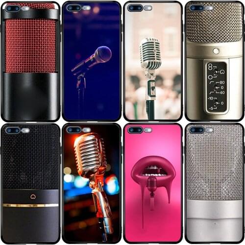 Cover Case for Xiaomi Redmi Note 6 7 9 8T 10T 9S 9A 8A A3 A2 A1 Pro Lite Black Shark Mix Max Old School Style Microphone Music