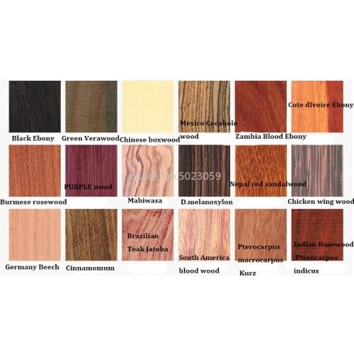 DIY Handmade Wood Material 15 Kinds Wood Material for DIY Wooden Pendant / DIY Wooden Handicraft Material 60x30x10mm