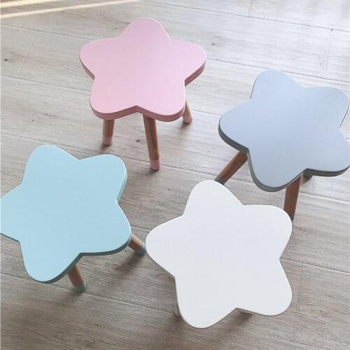 Nordic Style Wooden Kids Chair Children Room Furniture for Homeschooling Playroom Nursery Decor Cute Star Child Art Craft