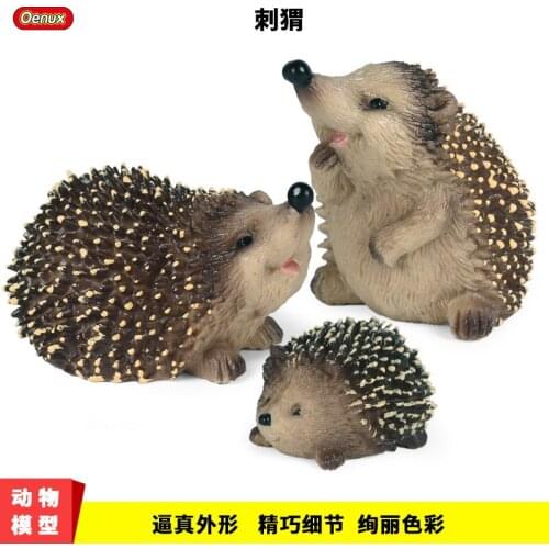 Jungle Wild Small Animals Model Realistic Hedgehog Action Figure Home Decor Figurines Collection Educational Toys Children Gifts