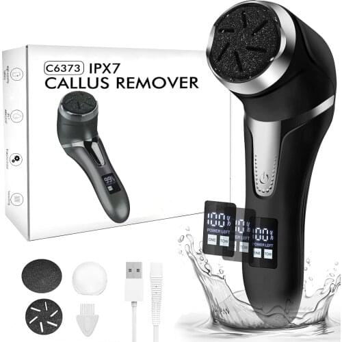 Electric Foot Callus Remover,Rechargeable Waterproof Foot Care Pedicure Tool Electric Callus Remover for Hard Skin and Dead Skin