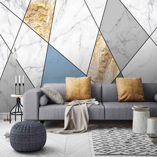 Photo Wallpaper Modern 3D Abstract Geometric Marble Murals Living Room Dining Room Study Self-Adhesive Waterproof Wall Stickers