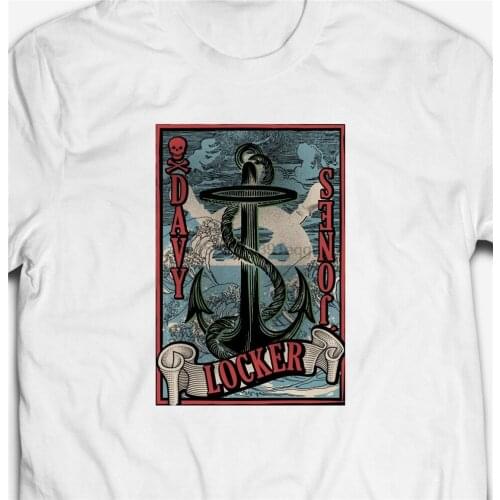 Davy Jones Locker Sea Ocean Sailing Sailor Anchor 100 Cotton T-Shirt Tee Top Adults Casual Tee Shirt
