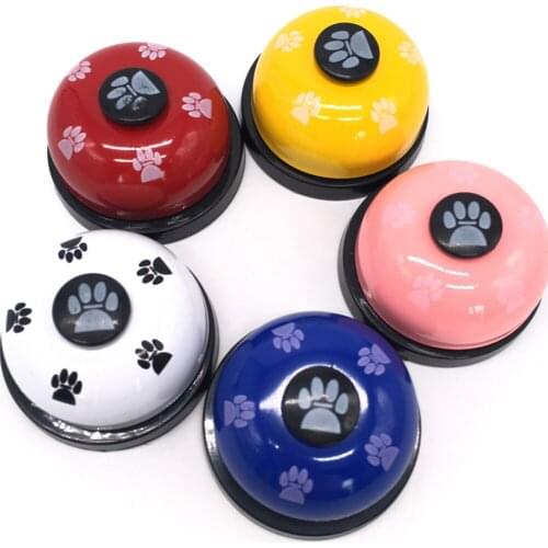 Dog Toy Pet Bell Training Bell Responder Puppy Feeding Metal Meal Bell Cat Dog Bell Pet Supplies Interactive Training 1Pcs