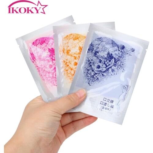 IKOKY Ultra Thin Sex Toys for Couples Adult Games Erotic Oral Sex Film Fruit Taste Sex Products SM Products
