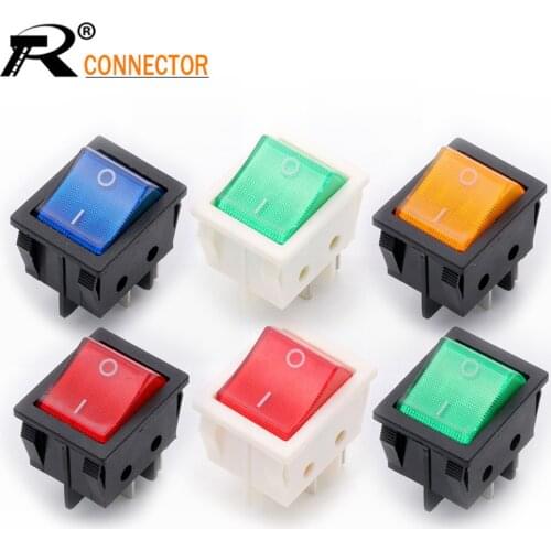 KCD4-201N-B Electric Switch Rocker Switch with light 30A 250V T8555 type 4/6pin 2position