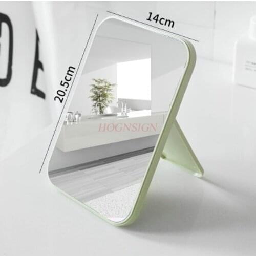 Small mirror Desktop storage makeup mirror Student dormitory desktop cute portable simple girl heart dressing men and women home