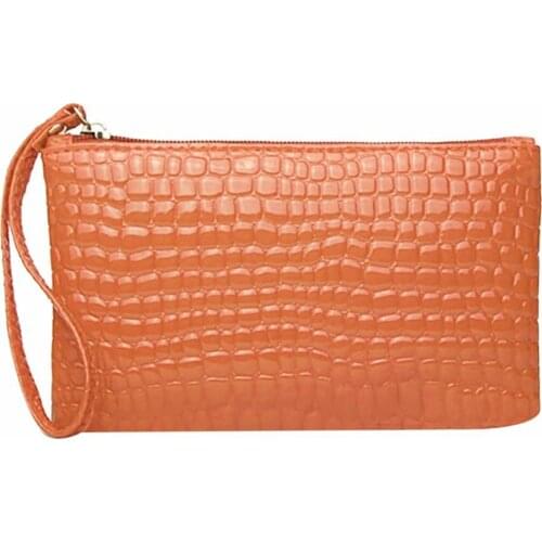 Fashion Crocodile pattern hand Pouch for iPhone for Xiaomi for Huawei honor for Samsung Pure color mobile phone bags box