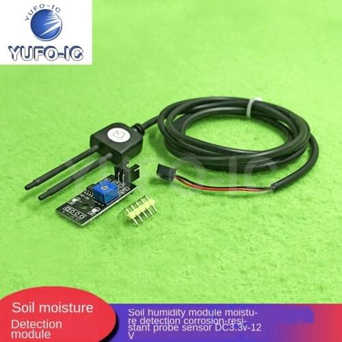 Free Ship 3pcs Soil Humidity Module Soil Humidity Detection Sensor Moisture Detection Corrosion Probe DC3.3v-12V