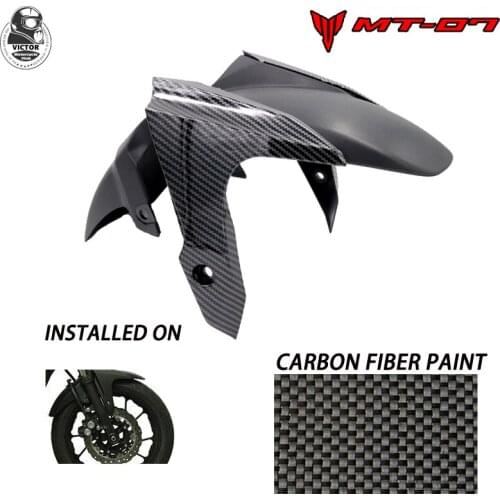 Suitable FOR Yamaha MT-07 2014-2017 Premium Black Carbon Fiber Front Fender Yamaha Fairing MT-07 2014-2017
