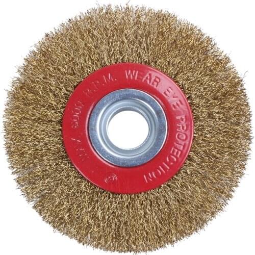 Wire Brush Wheel for Bench Grinder Polish + Reducers Adaptor Rings,5inch 125Mm