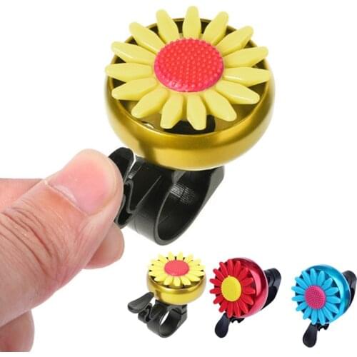 Multi-color Kids Bicycle Bell Daisy Flower Horns Bike Children Cycling Ring Alarm For Safety Cycling Handlebars Bike Accessory